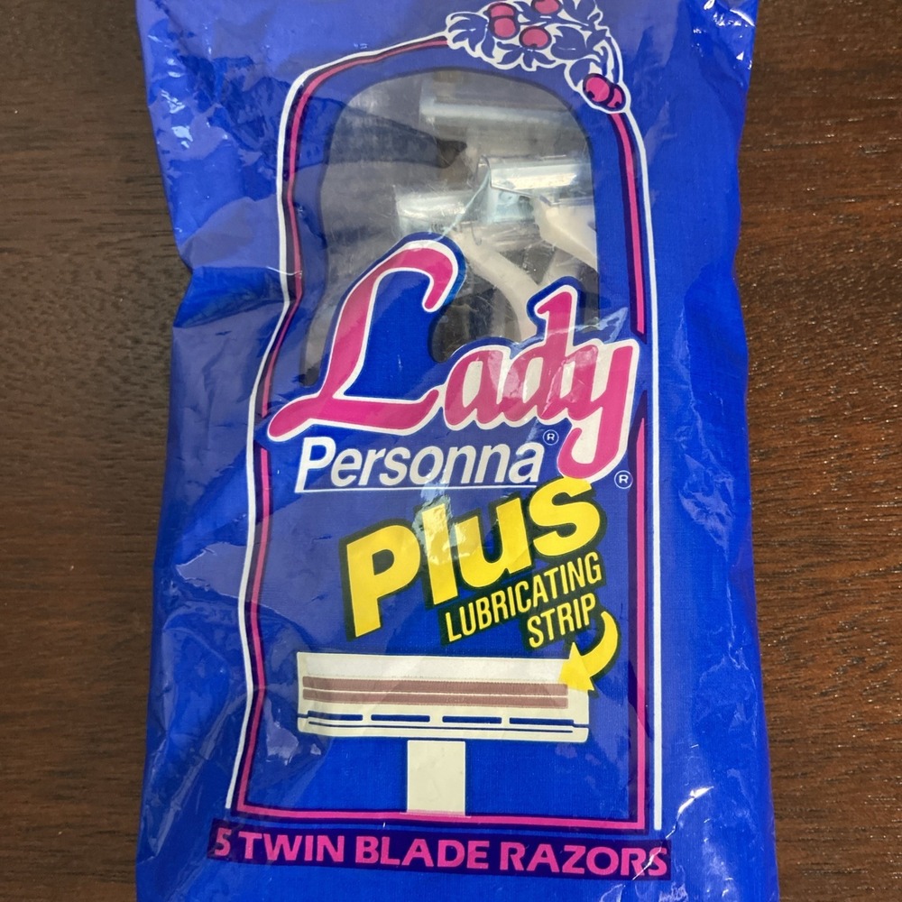 Vtg 1987 Lady Personna Plus Disposable Shaving Kit For Women New w/5 Razors